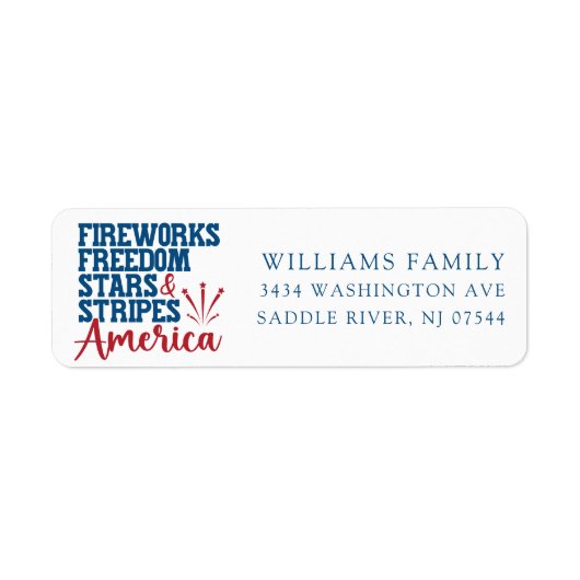 American Spirit Patriotic Return Address Label (Vorne)