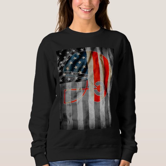 American sport and Black & white patriot flag Sweatshirt (Vorderseite)
