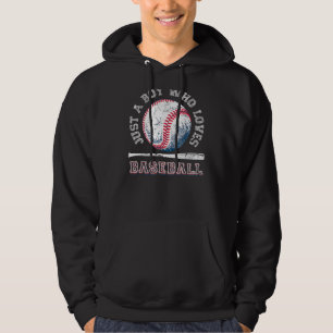 American Sport Fan Baseball Lover Boys Batter Hoodie