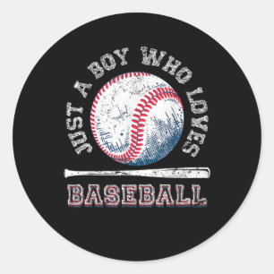 American Sport Fan Baseball Lover Boys Batter Runder Aufkleber