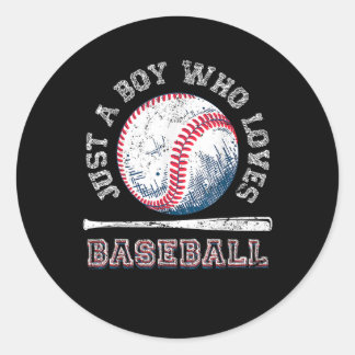 American Sport Fan Baseball Lover Boys Batter Runder Aufkleber