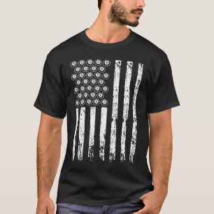American Sports Billiards Flag Athletic Pool Game T-Shirt