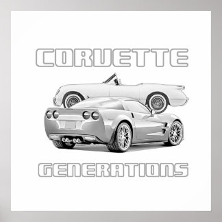 American Sports Car Icon Poster