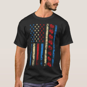 American Sports Flag 4. Juli Pickleball Athlet T-Shirt
