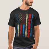 American Sports Flag 4th Of July Lawn Bowling Athl T-Shirt (Vorderseite)