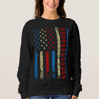 American Sports Flag 4th Of July Ultimate Frisbee Sweatshirt