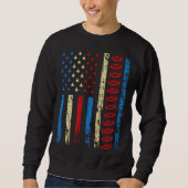 American Sports Flag 4th Of July Ultimate Frisbee Sweatshirt (Vorderseite)
