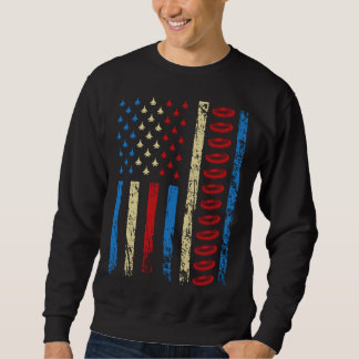 American Sports Flag 4th Of July Ultimate Frisbee Sweatshirt