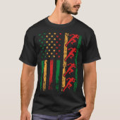 American Sports Flag Black History Month Track And T-Shirt (Vorderseite)