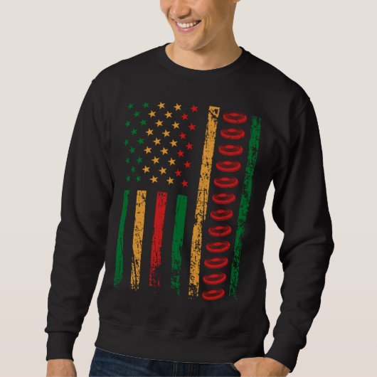 American Sports Flag Black History Month Ultimate Sweatshirt (Vorderseite)