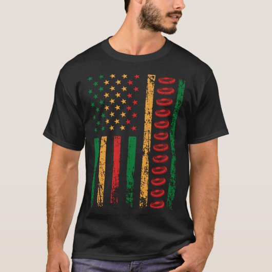 American Sports Flag Black History Month Ultimate T-Shirt (Vorderseite)