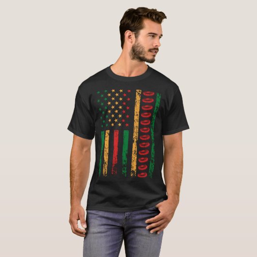 American Sports Flag Black History Month Ultimate T-Shirt (Vorne ganz)
