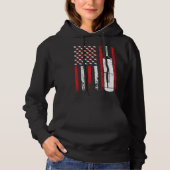 American Sports Flag Christmas Cricket Athletic Hoodie (Vorderseite)
