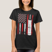 American Sports Flag Christmas Cricket Athletic T-Shirt (Vorderseite)
