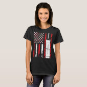 American Sports Flag Christmas Cricket Athletic T-Shirt (Vorne ganz)