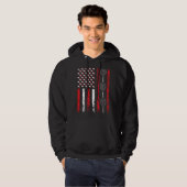 American Sports Flag Christmas Tennis Racket Athle Hoodie (Vorne ganz)