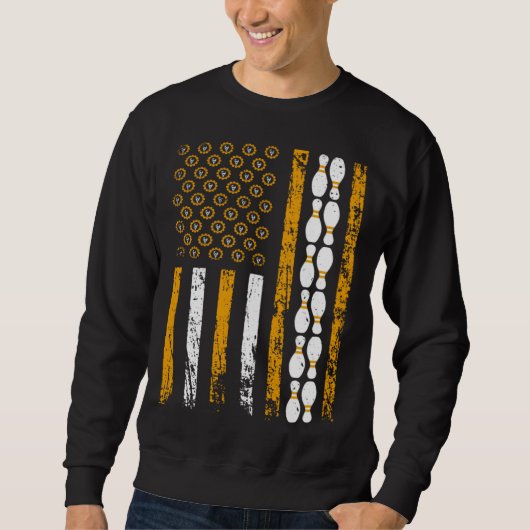 American Sports Flag Construction Tools Bowling Pi Sweatshirt (Vorderseite)