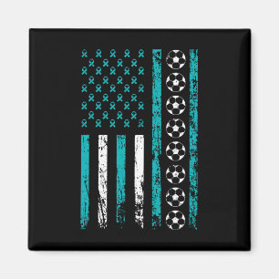 American Sports Flag Football Stress Awareness Mon Magnet