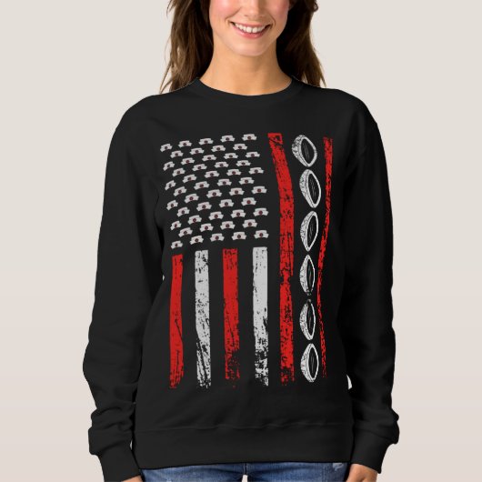 American Sports Flag National Nurses Day Rugby Foo Sweatshirt (Vorderseite)