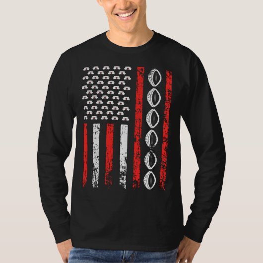 American Sports Flag National Nurses Day Rugby Foo T-Shirt (Vorderseite)