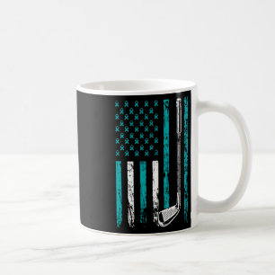American Sports Flag Stress Awareness Montag Golf  Kaffeetasse