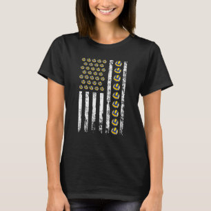 American Sports Volleyball Flag Athletic Ballspiel T-Shirt