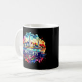 American Staat Map - Connecticut USA map Kaffeetasse (Vorderseite Links)