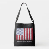 American Staat National mit Flaggen Crossbody Bag Tragetaschen Mit Langen Trägern (Rückseite)