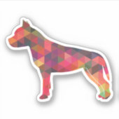American Staffordshire Bull Terrier Geometric Mult Aufkleber (Vorderseite)