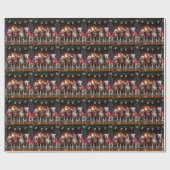 American Staffordshire by Fireplace Christmas Geschenkpapier (Flach)