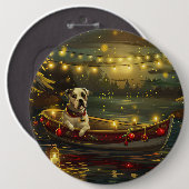 American Staffordshire Christmas Festive Voyage Button (Vorne & Hinten)
