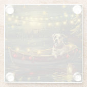 American Staffordshire Christmas Festive Voyage Glasuntersetzer (Rückseite)