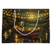 American Staffordshire Christmas Festive Voyage Große Geschenktüte (Vorderseite)