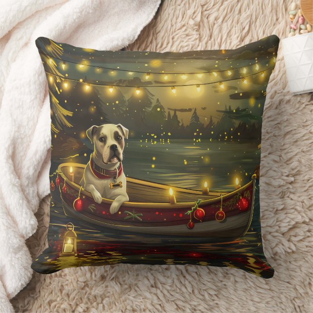 American Staffordshire Christmas Festive Voyage Kissen (Decke)