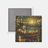 American Staffordshire Christmas Festive Voyage Magnet (Vorderseite/Rückseite)
