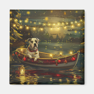 American Staffordshire Christmas Festive Voyage Magnet