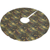 American Staffordshire Christmas Festive Voyage Polyester Weihnachtsbaumdecke (Schrägansicht)