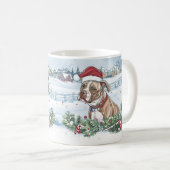 American Staffordshire Christmas Kaffeetasse (VorderseiteRechts)