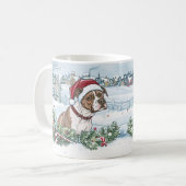 American Staffordshire Christmas Kaffeetasse (Vorderseite Links)