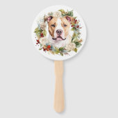 American Staffordshire Christmas Wreath Festive Fächer (Vorderseite)