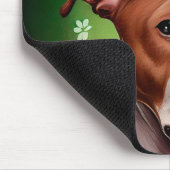 American Staffordshire dog am St. Patrick's Day Mousepad (Ecke)