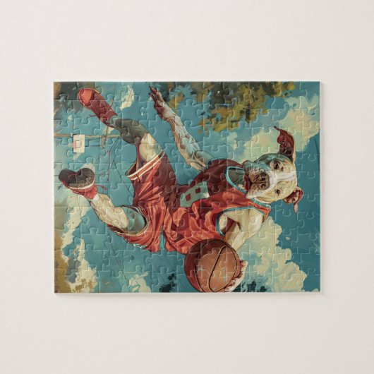 American Staffordshire Dog Basketball Puzzle (Horizontal)