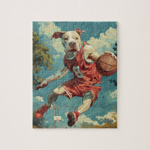 American Staffordshire Dog Basketball Puzzle