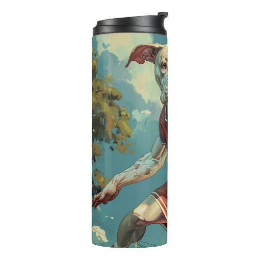 American Staffordshire Dog Basketball Thermosbecher (Nach links gedreht)