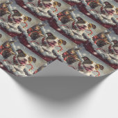 American Staffordshire Dog Christmas Festive Geschenkpapier (Ecke)