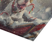 American Staffordshire Dog Christmas Festive Schneidebrett (Ecke)