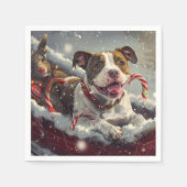 American Staffordshire Dog Christmas Festive Serviette (Vorderseite)