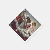 American Staffordshire Dog Christmas Festive Serviette (Ecke)