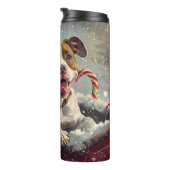 American Staffordshire Dog Christmas Festive Thermosbecher (Nach rechts gedreht)
