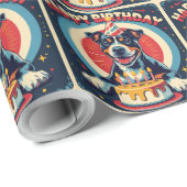 American Staffordshire Dog Colorful Geschenkpapier (Rolleneckpunkt)